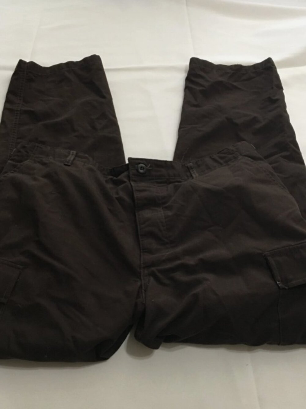 Propper BDU Tactical Cargo Pants Size Large Brown Ripstop Button Fly